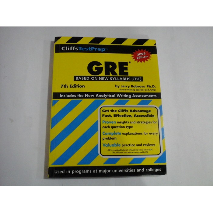     GRE * BASED  ON  NEW  SYLLABUS (CTB)   -  Jerry  Bobrow  -  2003  edition